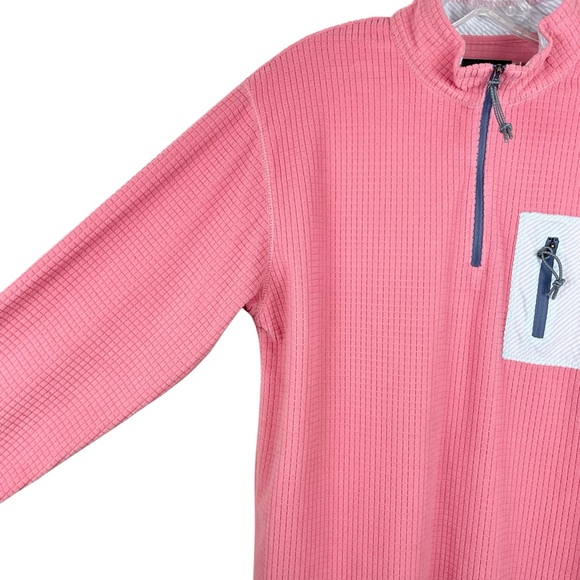 Southern Marsh FieldTec Quarter Zip Waffle Fleece Pullover Pink + Blue Size S - Picture 6 of 13